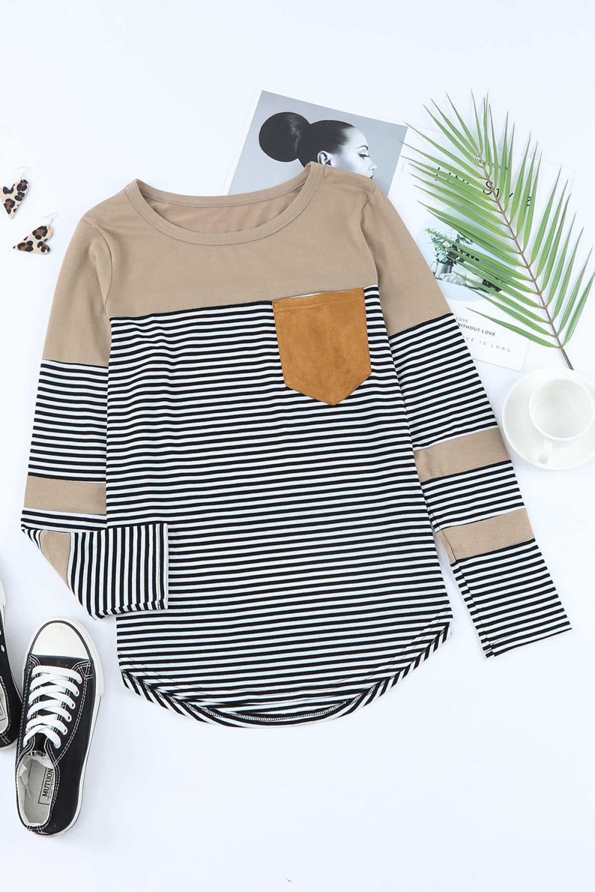 Pinstripe Patch Pocket Top