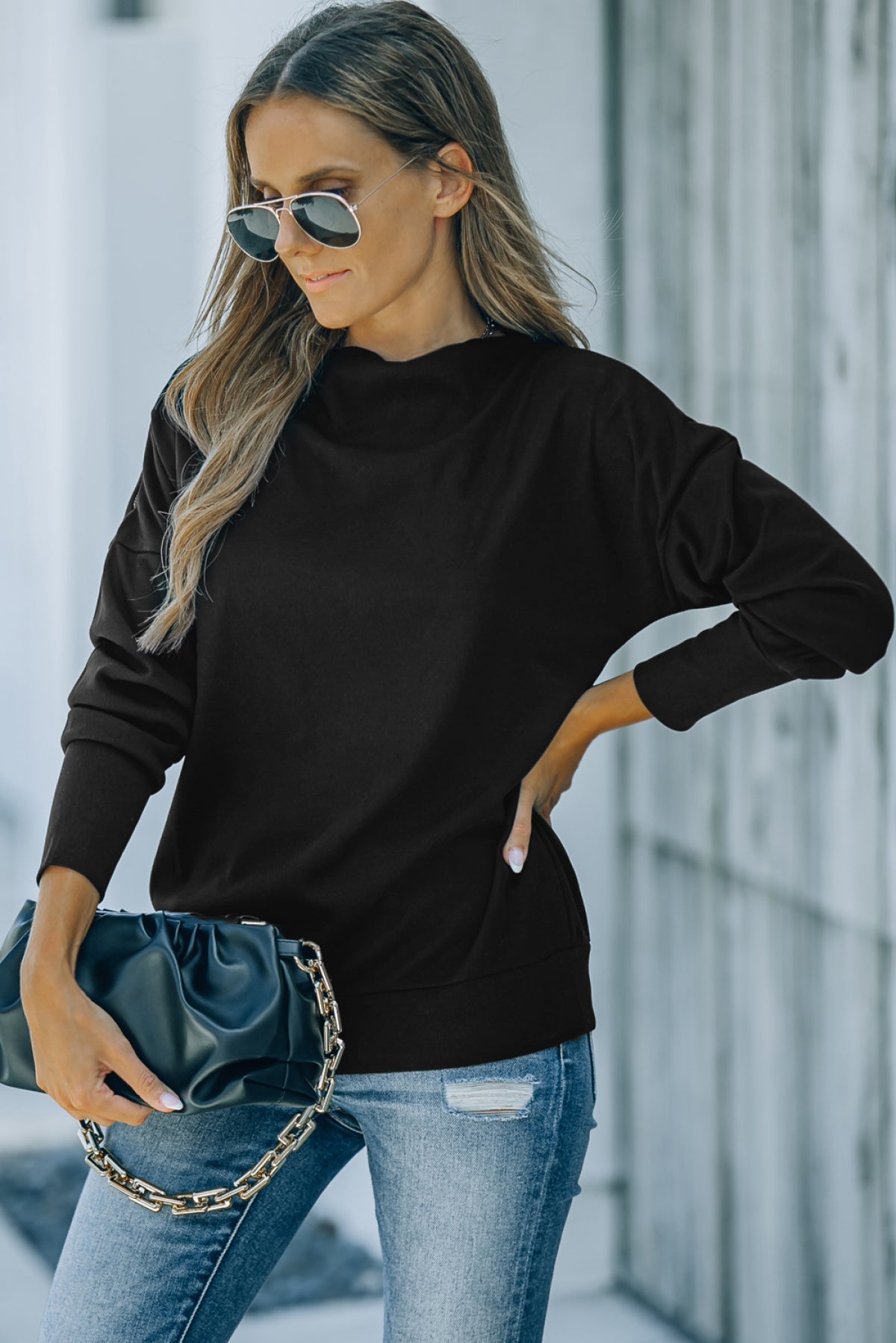 Ribbed Zip Knit Top