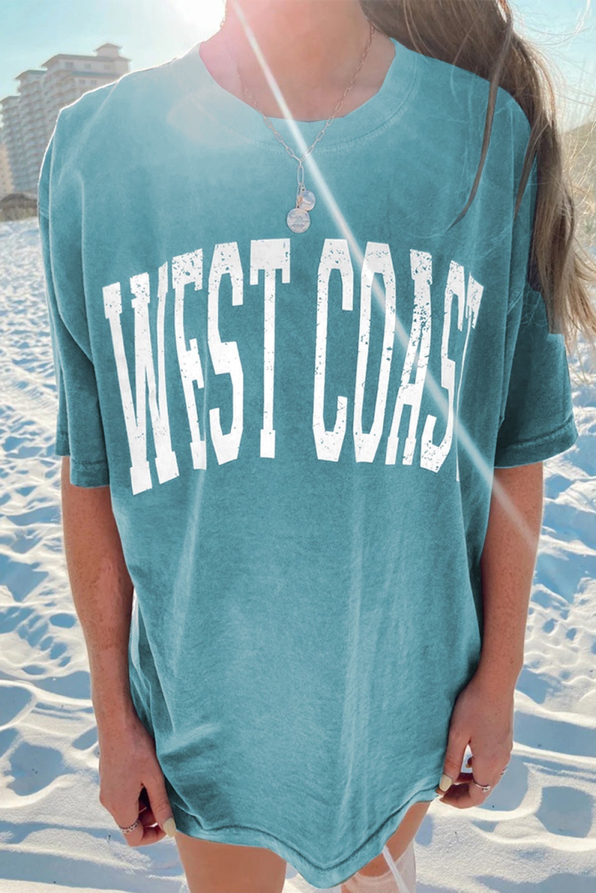 WEST COAST Letters Graphic Oversize Tee