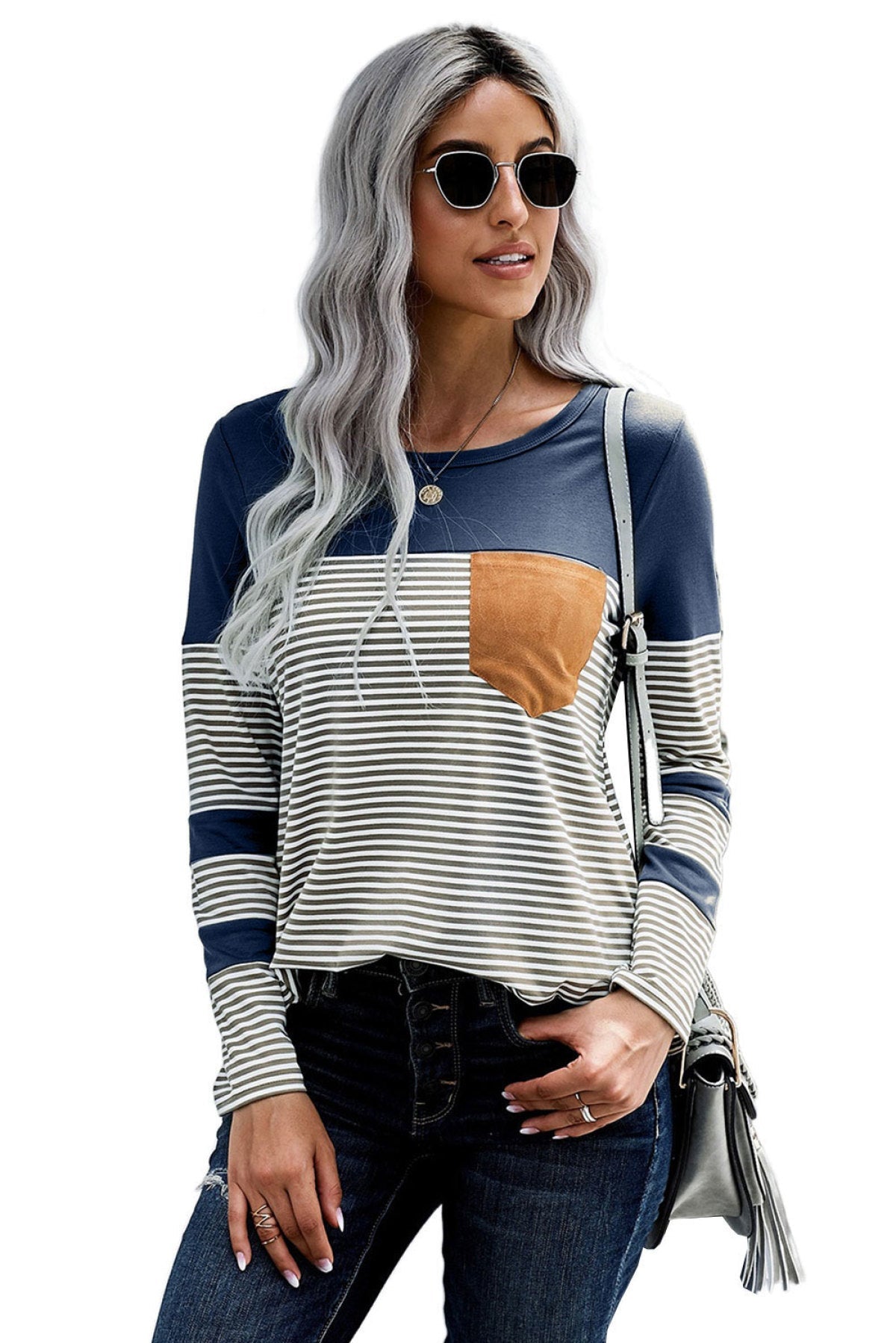 Pinstripe Patch Pocket Top