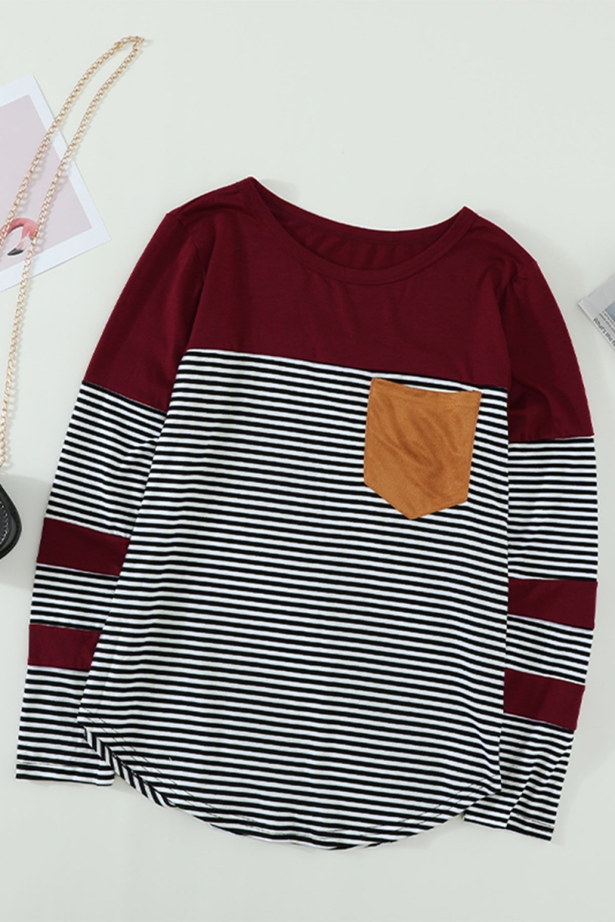 Pinstripe Patch Pocket Top