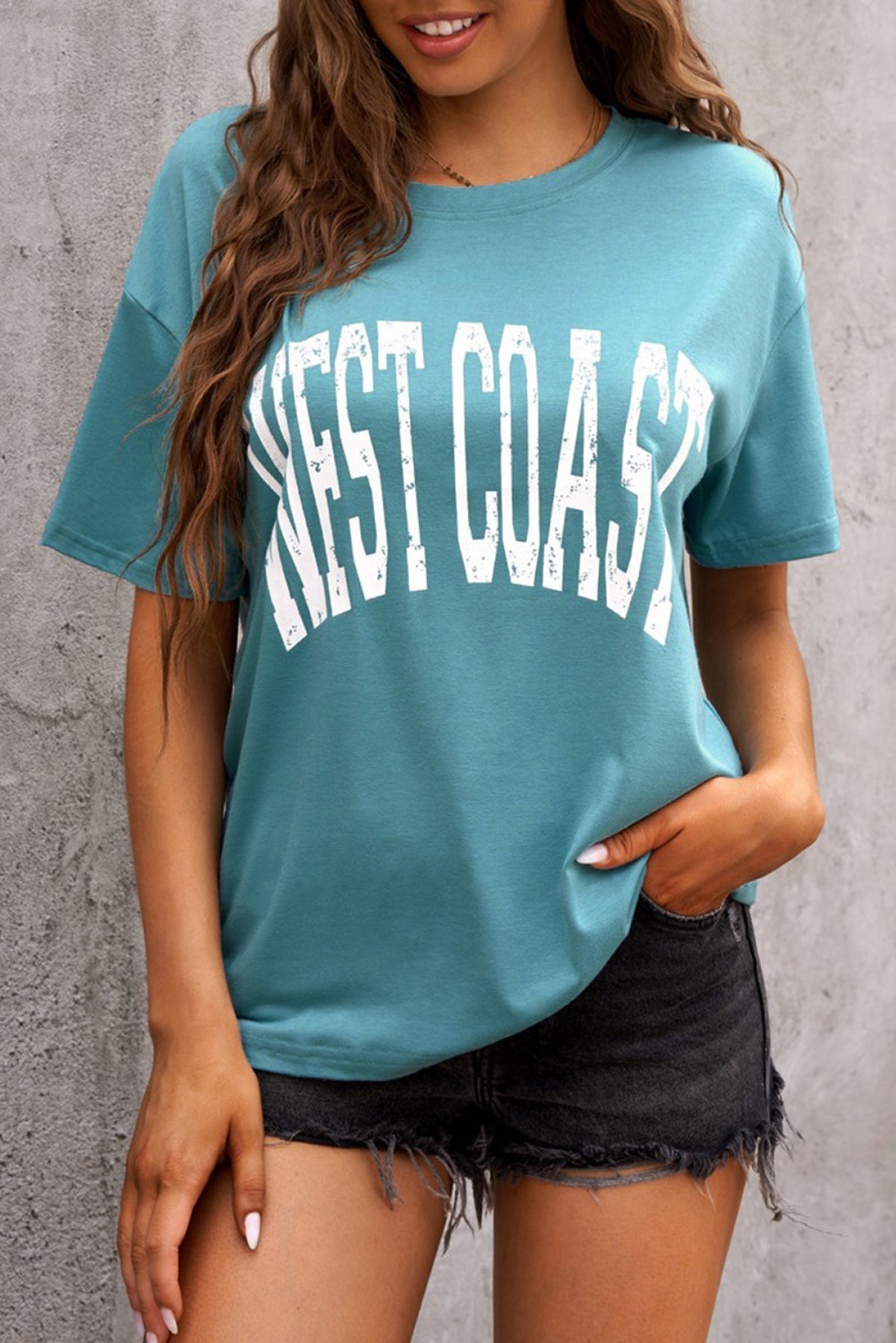 WEST COAST Letters Graphic Oversize Tee