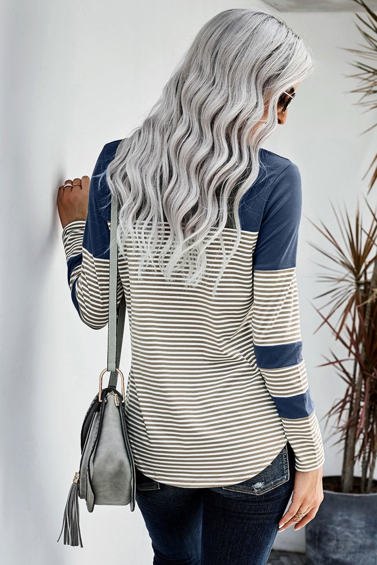 Pinstripe Patch Pocket Top