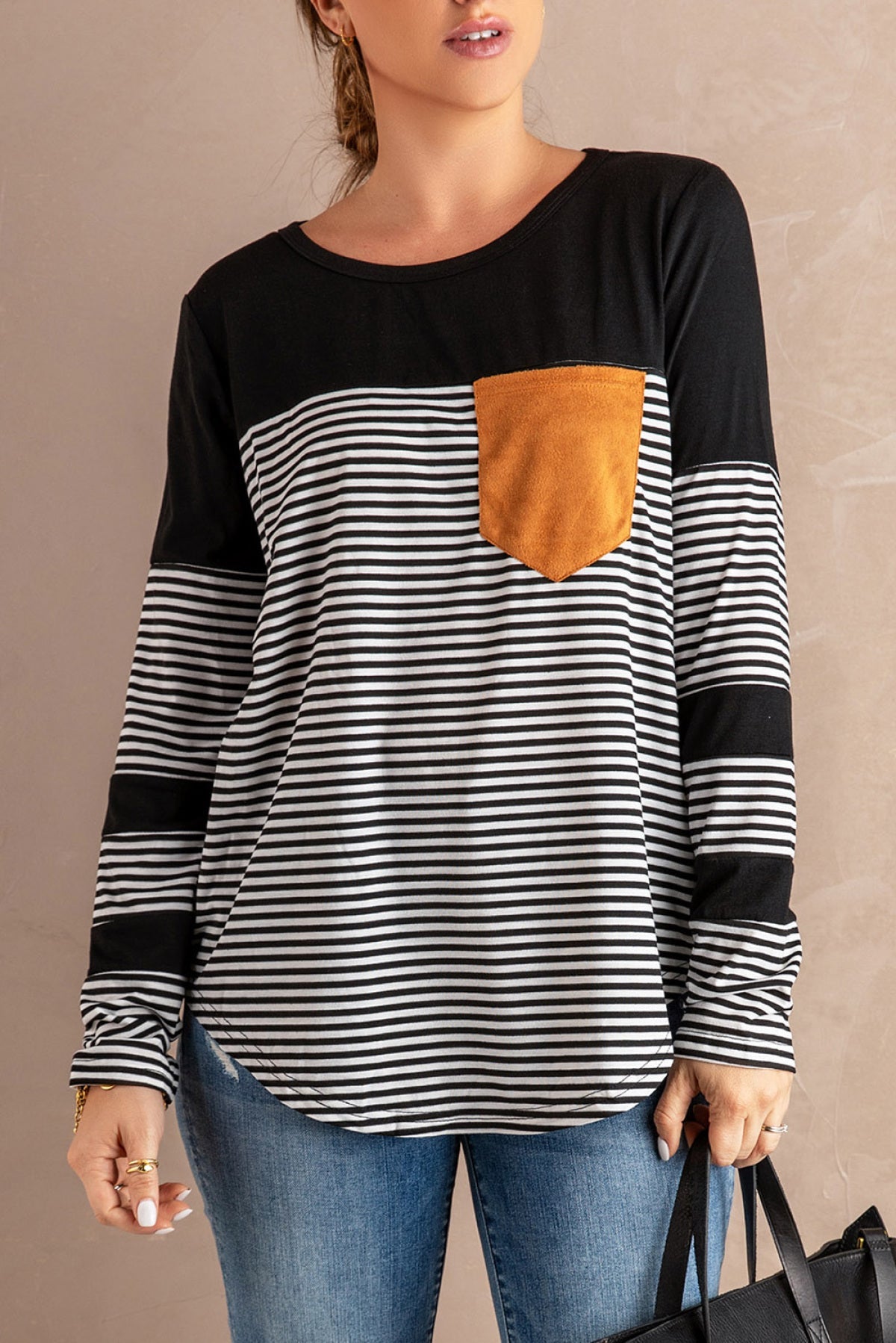 Pinstripe Patch Pocket Top