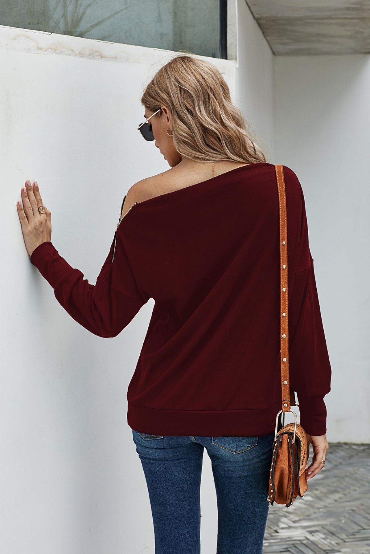 Ribbed Zip Knit Top