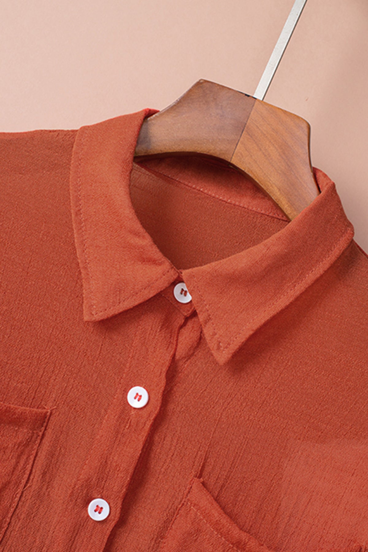 Loose Long Sleeve Buttoned Shirt With Pocket