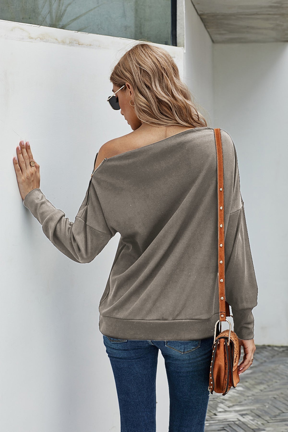 Ribbed Zip Knit Top