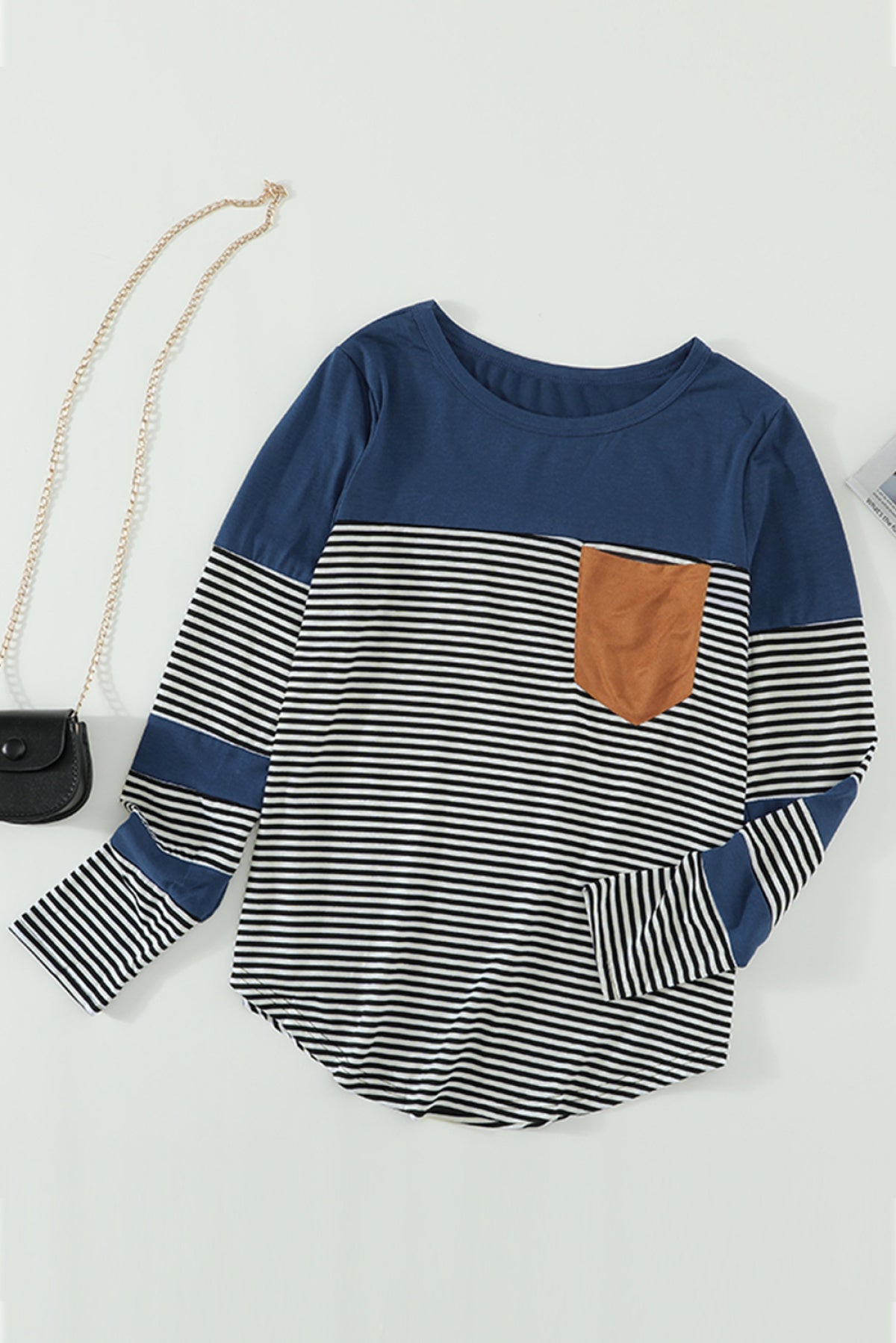 Pinstripe Patch Pocket Top