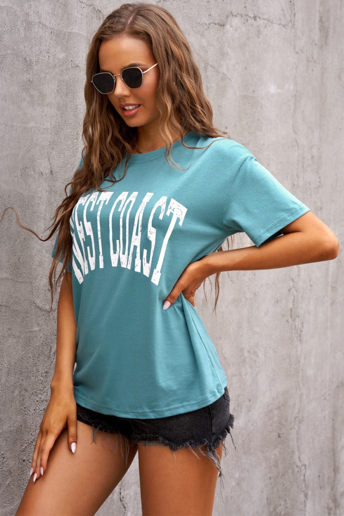 WEST COAST Letters Graphic Oversize Tee