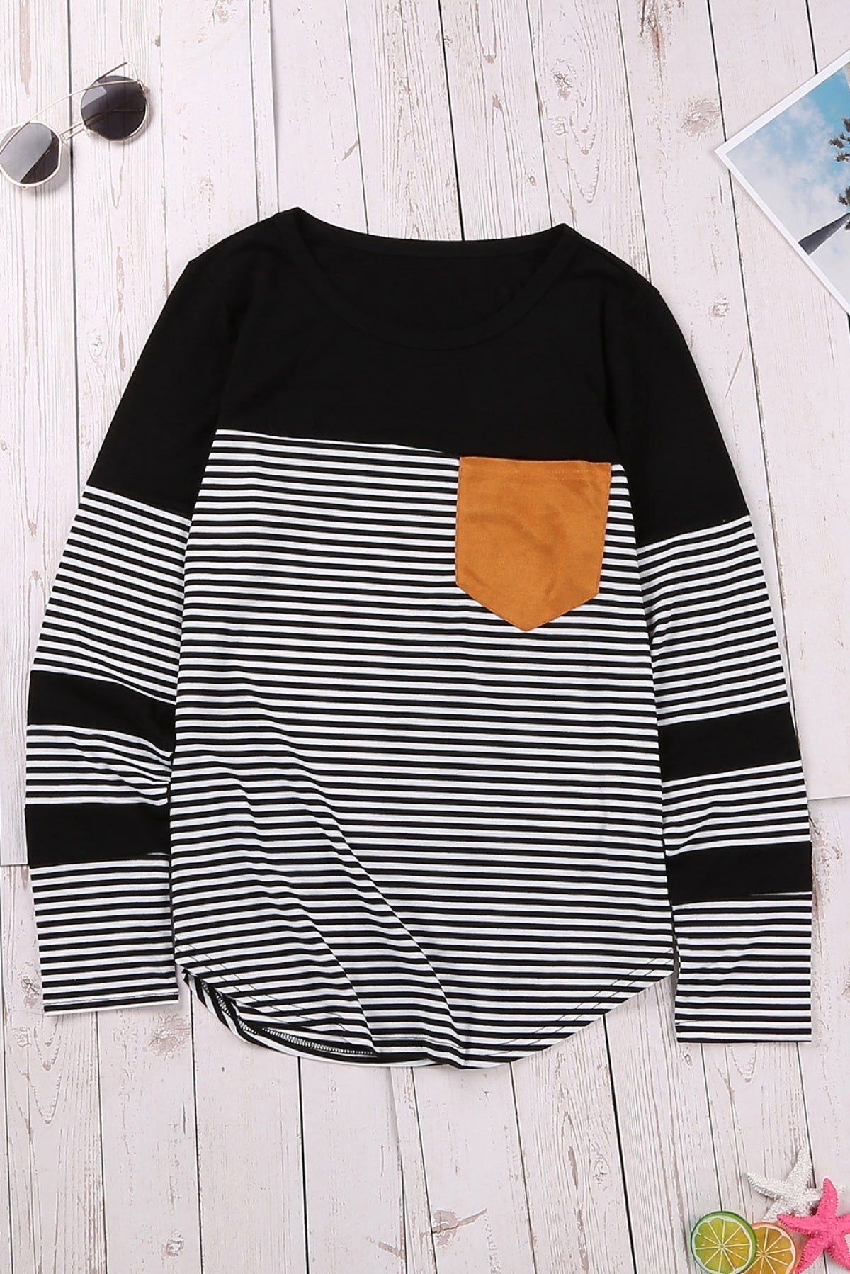 Pinstripe Patch Pocket Top